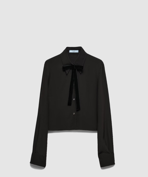 [PRADA-프라다]크레이프 드 신 셔츠 P473FC