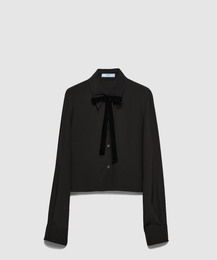 레플리카|이미테이션 prada-프라다크레이프-드-신-셔츠-p473fc