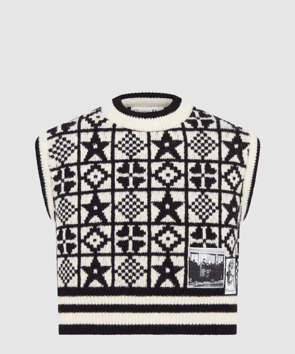 [DIOR-디올]크롭 스웨터 베스트 514T0