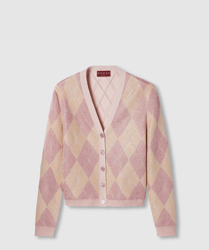 레플리카|이미테이션 gucci-구찌비스코스-라메-및-울-가디건-815708