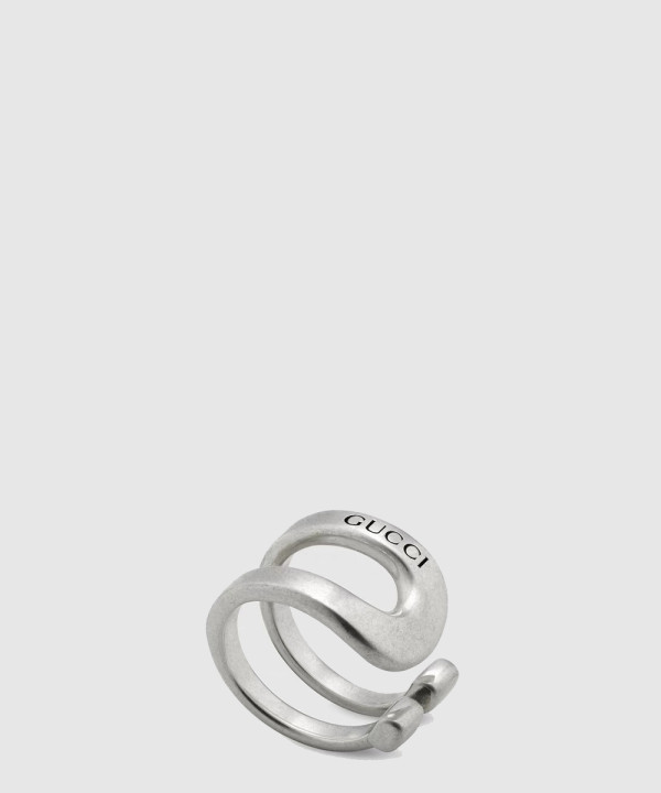 [GUCCI-구찌]로고 각인 와이드 반지 773155