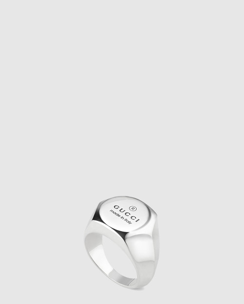[GUCCI-구찌]로고 각인 와이드 반지 774755