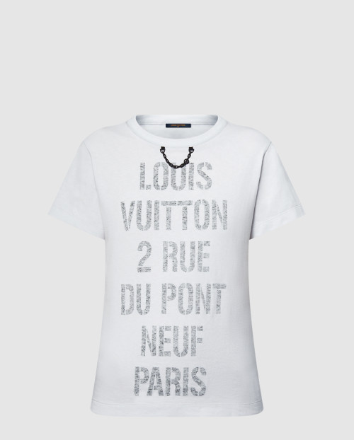 [LOUIS VUITTON-루이비통]스텐실 시그니처 티셔츠 1AGQFA
