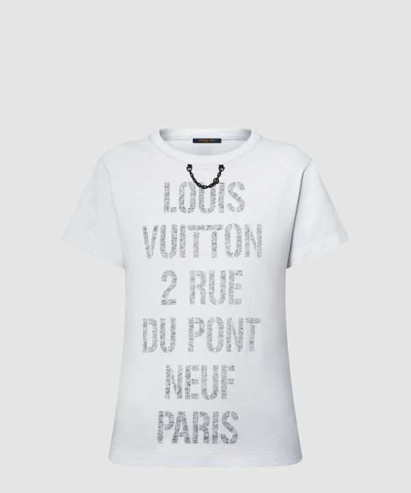 [LOUIS VUITTON-루이비통]스텐실 시그니처 티셔츠 1AGQFA