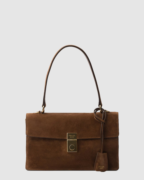 [PRADA-프라다]미디엄 스웨이드 숄더백 1BN023