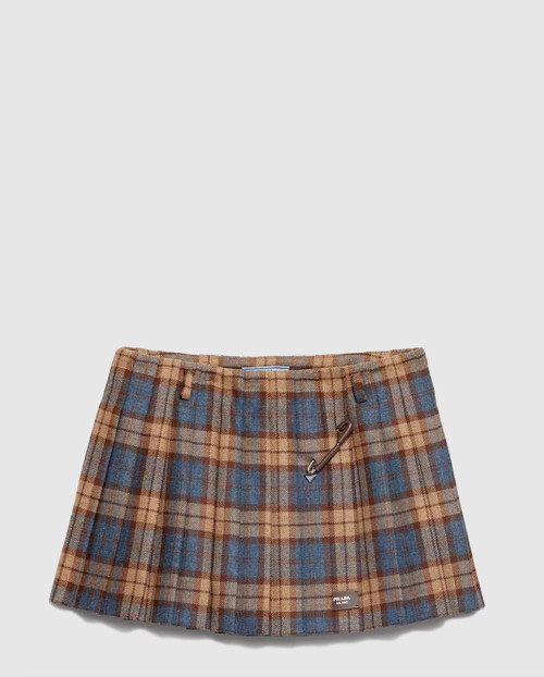 [PRADA-프라다]체크 울 트윌 미니 스커트 P106YE