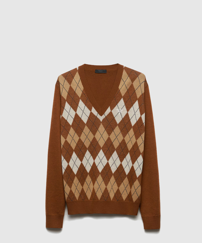 레플리카|이미테이션 prada-프라다아가일-패턴의-울-스웨터-umb842