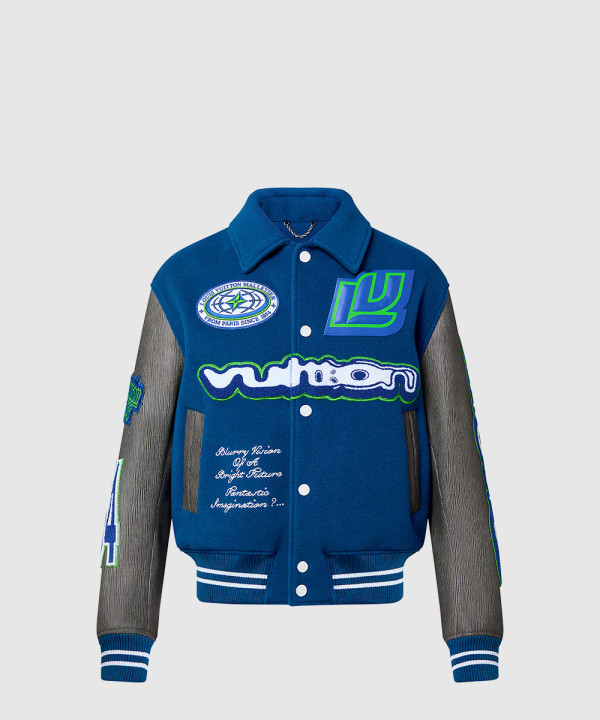 [LOUIS VUITTON-루이비통]자수 Varsity 블루종 1ABY5P