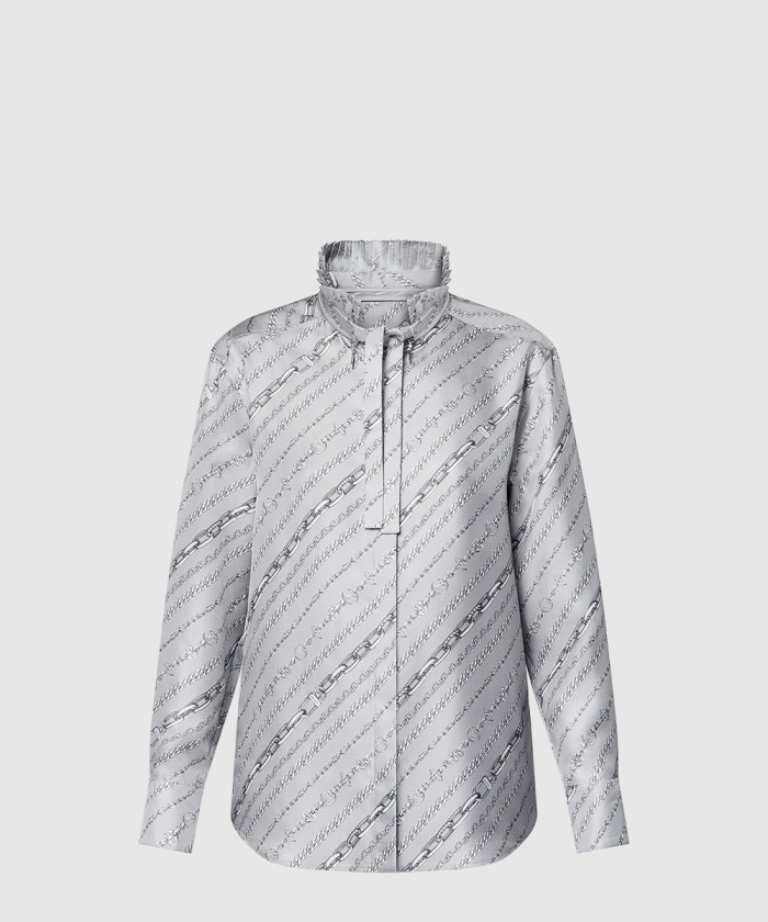 레플리카|이미테이션 louis-vuitton-루이비통플리츠-칼라-체인-프린트-셔츠-1agoax