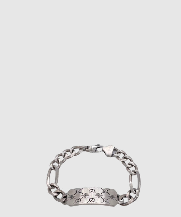 [GUCCI-구찌]벌 GG 인그레이빙 체인 실버 팔찌 728264