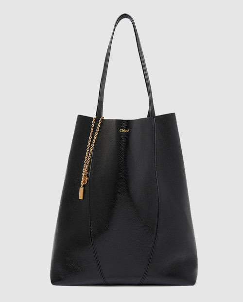 [CHLOE-끌로에]그레인드 가죽 라지 Chloé Spin 토트백 SS810