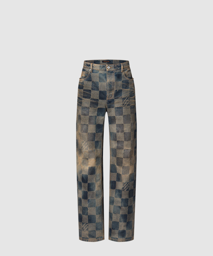레플리카|이미테이션 louis-vuitton-루이비통다미에-워시드-데님-스케이트-팬츠-1afx06