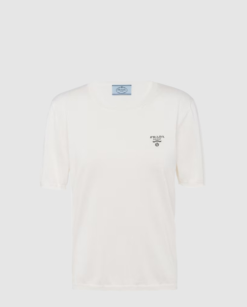 [PRADA-프라다]실크 및 코튼 스웨터 P24O1L