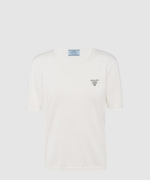 [PRADA-프라다]실크 및 코튼 스웨터 P24O1L