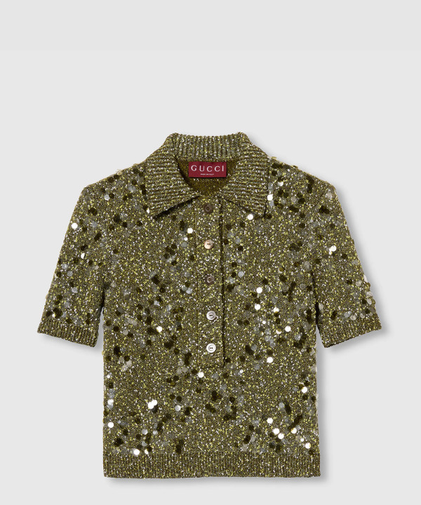 [GUCCI-구찌]비스코스 트위드 블렌드 폴로 셔츠 798148