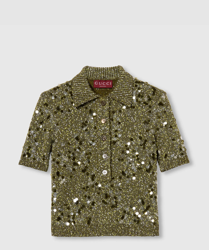 레플리카|이미테이션 gucci-구찌비스코스-트위드-블렌드-폴로-셔츠-798148