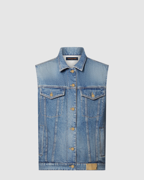[LOUIS VUITTON-루이비통]리버서블 슬리브리스 데님 재킷 1AGOT8