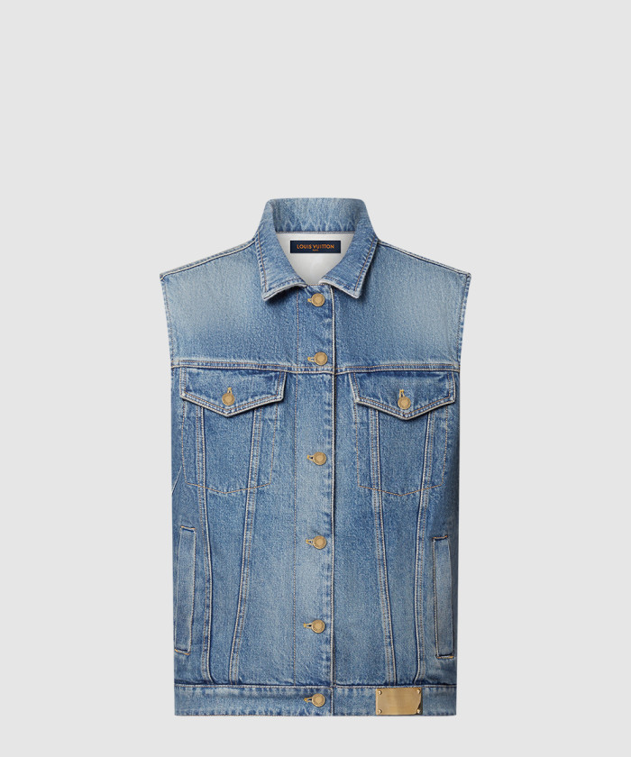 레플리카|이미테이션 louis-vuitton-루이비통리버서블-슬리브리스-데님-재킷-1agot8