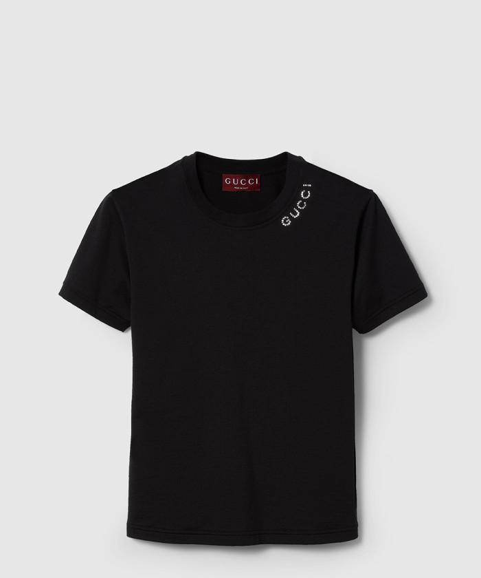 레플리카|이미테이션 gucci-구찌크리스털-코튼-저지-티셔츠-787299
