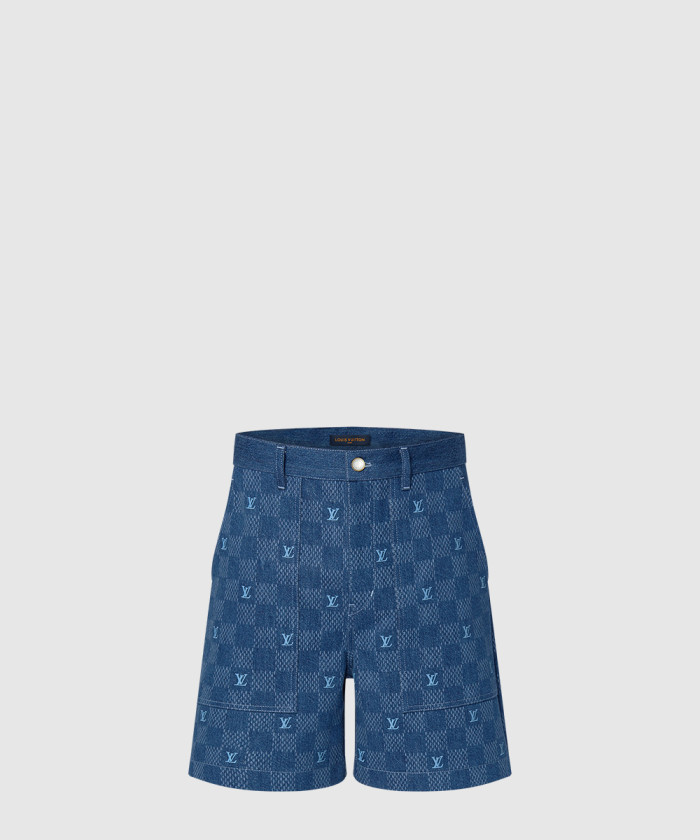 레플리카|이미테이션 louis-vuitton-루이비통엠브로이더드-다미에-데님-쇼츠-1afvo5