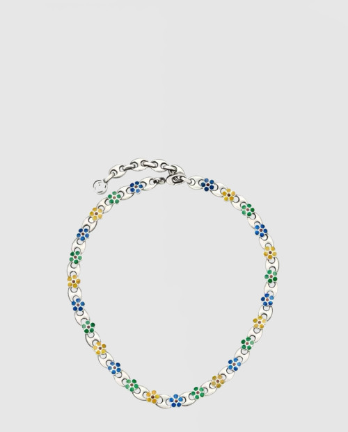 [GUCCI-구찌]클래식 듀얼 G 플라워 목걸이 701633