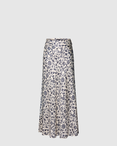 [LOUIS VUITTON-루이비통]보태니컬 프린트의 플레어 맥시 스커트 1AGPY7