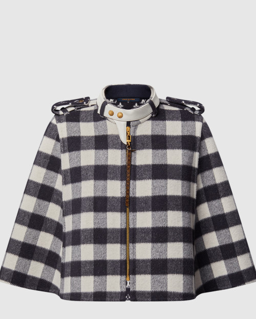 [LOUIS VUITTON-루이비통]더블 페이스 체크 케이프 1AGPE8