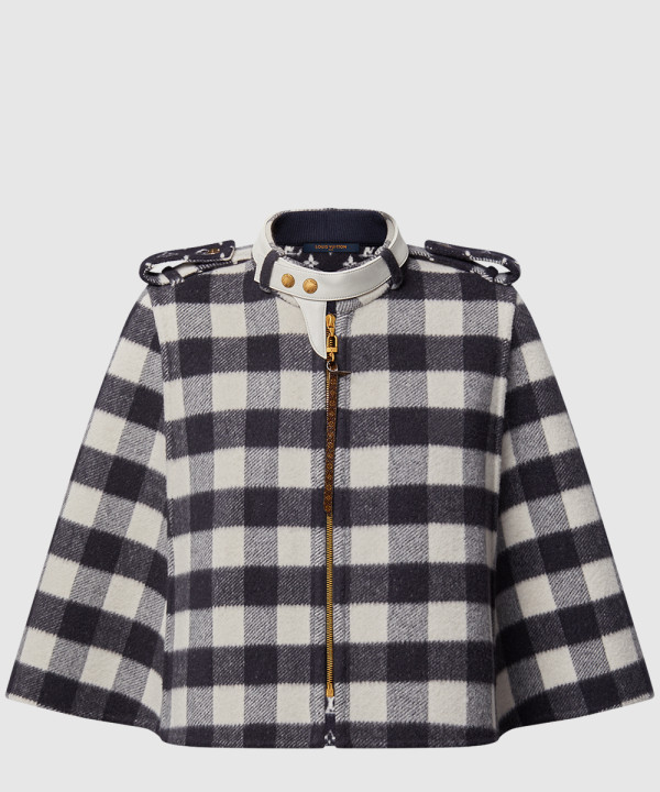 [LOUIS VUITTON-루이비통]더블 페이스 체크 케이프 1AGPE8