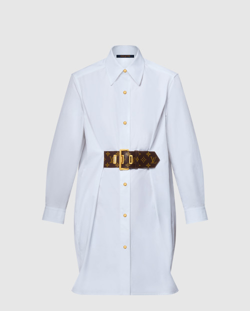 [LOUIS VUITTON-루이비통]벨티드 셔츠 드레스 1AGORO