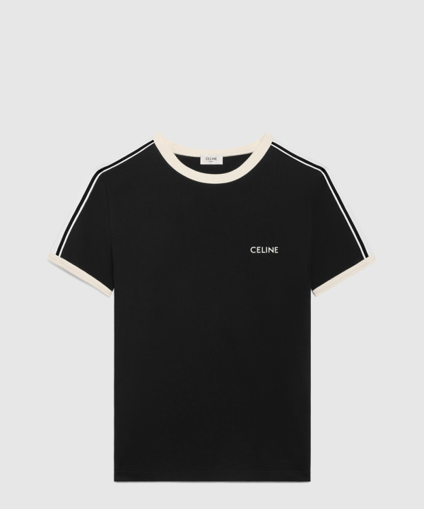 [CELINE-셀린느]레귤러 핏 저지 코튼 티셔츠 2X15N6