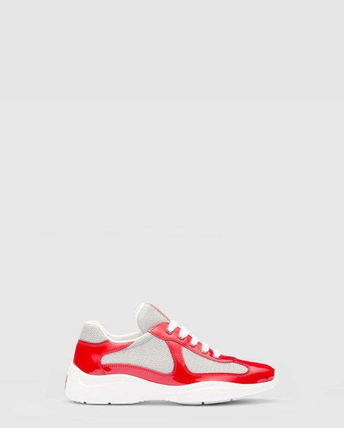 [PRADA-프라다]가죽 및 기능성 소재 스니커즈 3E6420