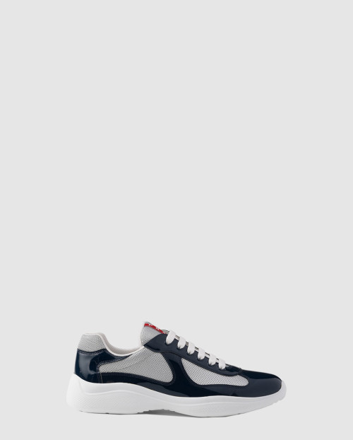 [PRADA-프라다]가죽 및 기능성 소재 스니커즈 4E3400