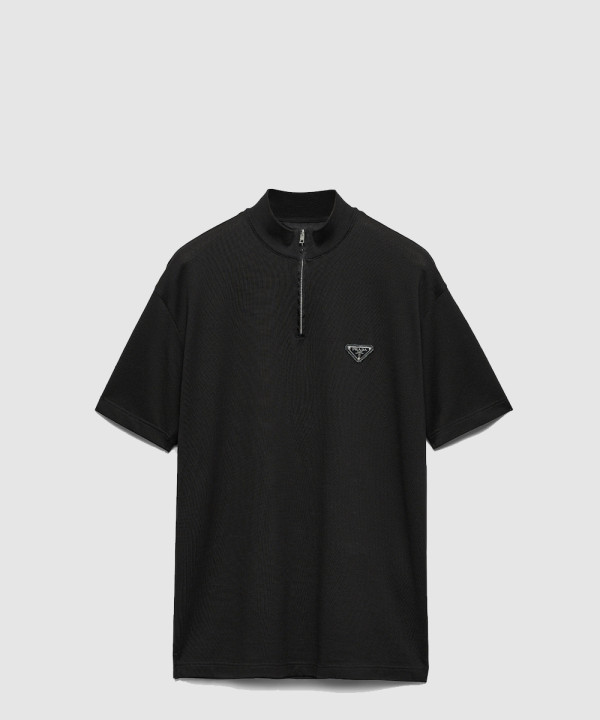 [PRADA-프라다]쇼트 슬리브 피케 및 리나일론 모크 터틀넥 UJN917