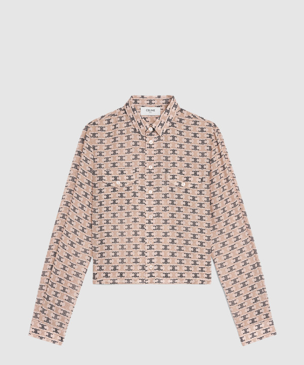 [CELINE-셀린느]크롭 셔츠 실크 조젯 RC02Z0