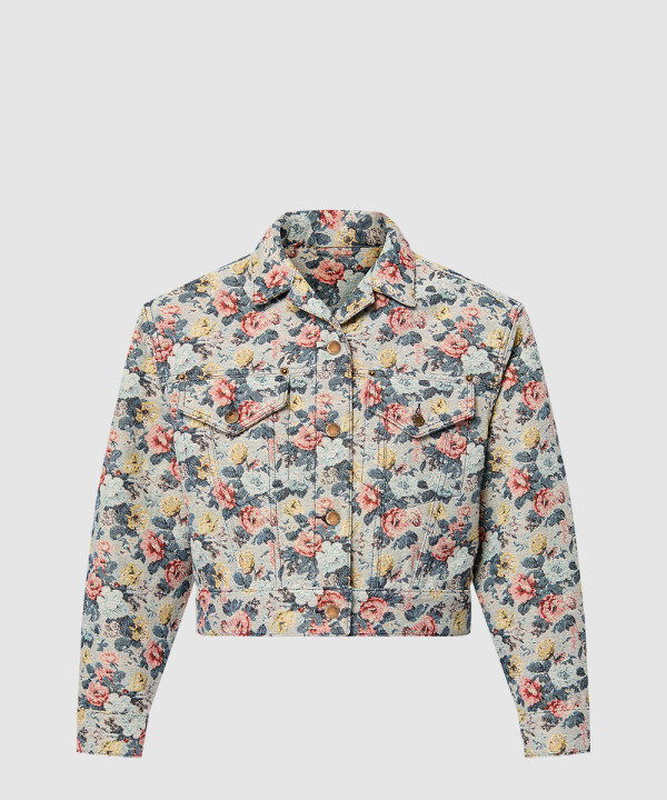[LOUIS VUITTON-루이비통]플로럴 자카드 크롭 재킷 1AGPL4