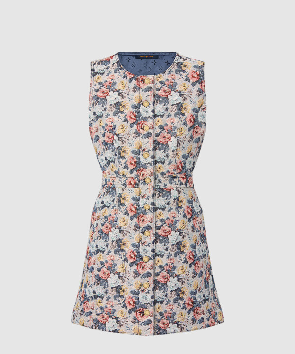 [LOUIS VUITTON-루이비통]플로럴 자카드 A라인 드레스 1AGPKT