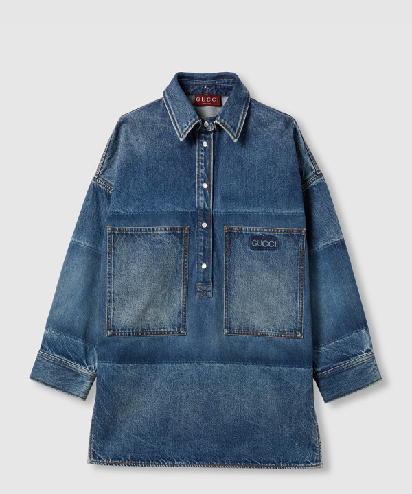 [GUCCI-구찌]레이저 프린트 데님 드레스 814507