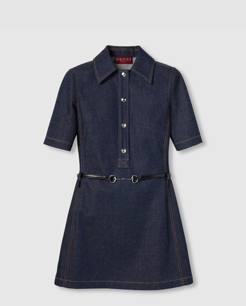 [GUCCI-구찌]홀스빗 데님 미니 드레스 819818