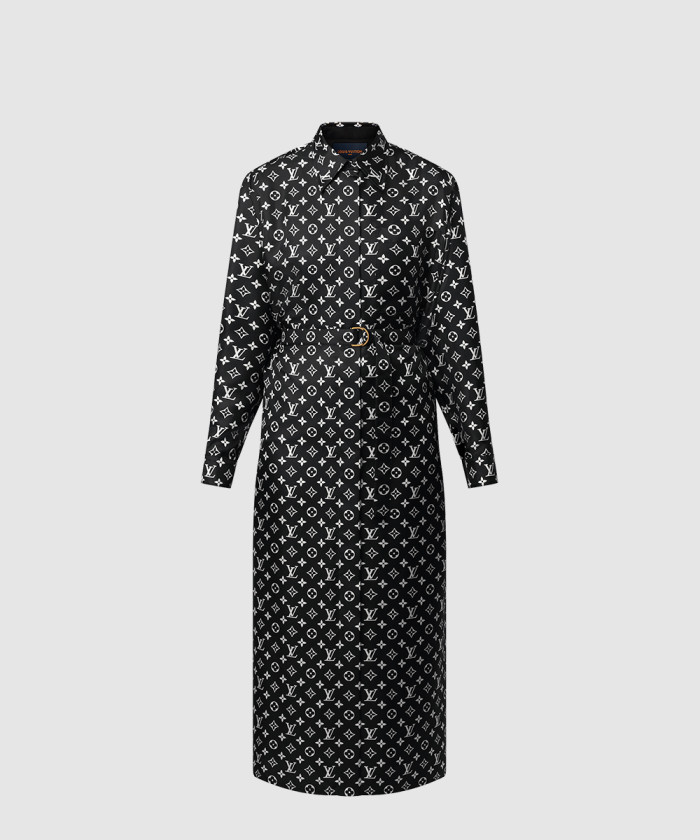 레플리카|이미테이션 louis-vuitton-루이비통모노그램-실크-셔츠-드레스-1ahenm-1