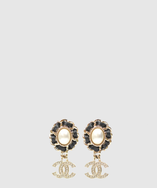 [CHANEL-샤넬]더블 C 진주 귀걸이 AB6768