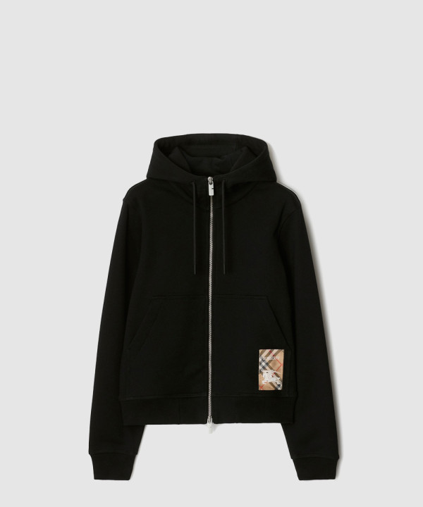 [BURBERRY-버버리]체크 라벨 코튼 지퍼 후디 81018781