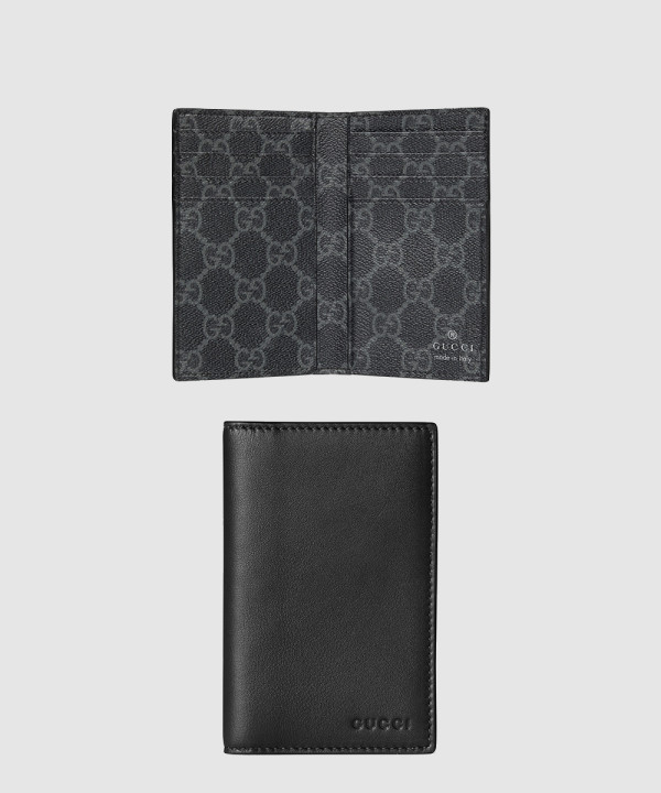[GUCCI-구찌]GG 엠블럼 바이폴드 엠보스 카드 케이스 818953
