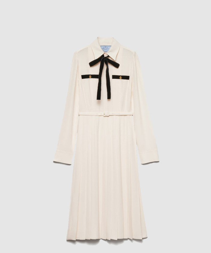 레플리카|이미테이션 prada-프라다플리츠-새틴-롱-드레스-p3o41h