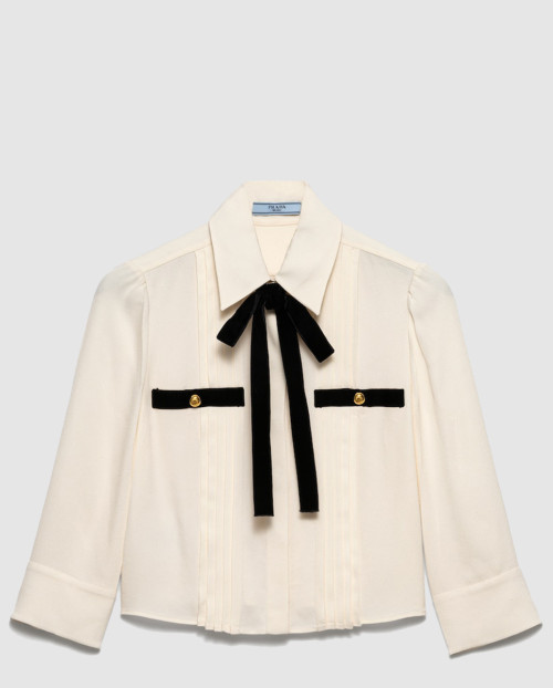 [PRADA-프라다]플리츠 사블레 셔츠 P484H
