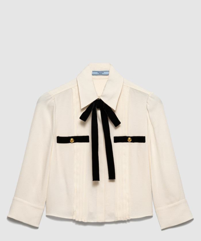 레플리카|이미테이션 prada-프라다플리츠-사블레-셔츠-p484h