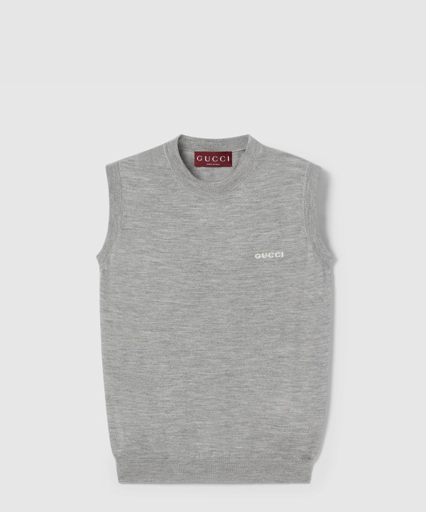 [GUCCI-구찌]캐시미어 실크 슬리브리스 탑 830829