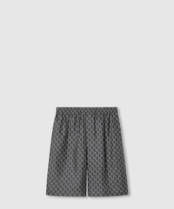 [GUCCI-구찌]실크 트윌 쇼츠 위드 GG 섀도우 798619