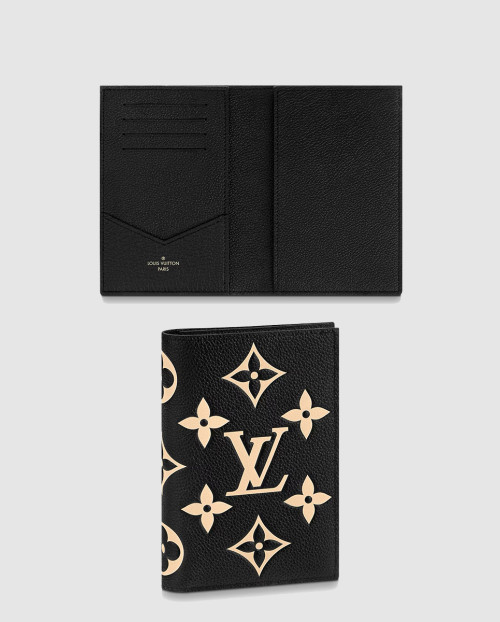 [LOUIS VUITTON-루이비통]여권 케이스 레더 모노그램 엠보싱 여권 커버 지갑 M46290