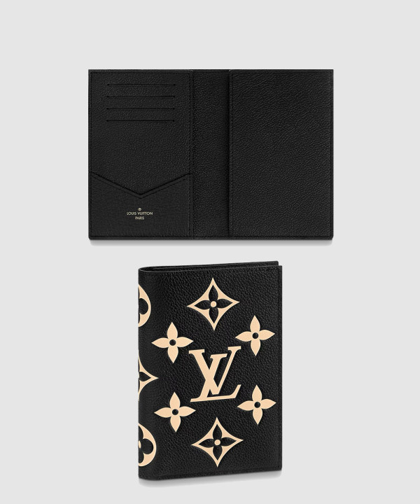[LOUIS VUITTON-루이비통]여권 케이스 레더 모노그램 엠보싱 여권 커버 지갑 M46290