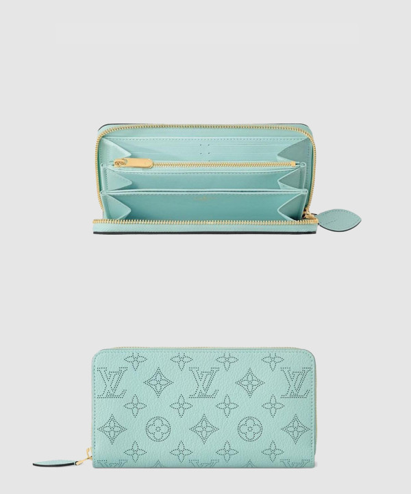 [LOUIS VUITTON-루이비통]펀칭 로고 지퍼 여밈 가죽 지갑 M83489